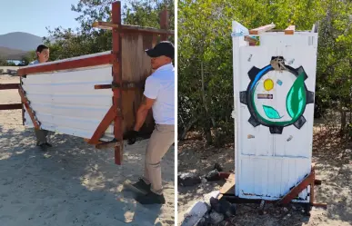 Retiran baño clandestino en playa Pichilingue en La paz: estaba entre los manglares