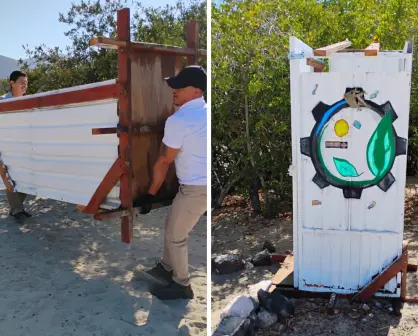 Retiran baño clandestino en playa Pichilingue en La paz: estaba entre los manglares
