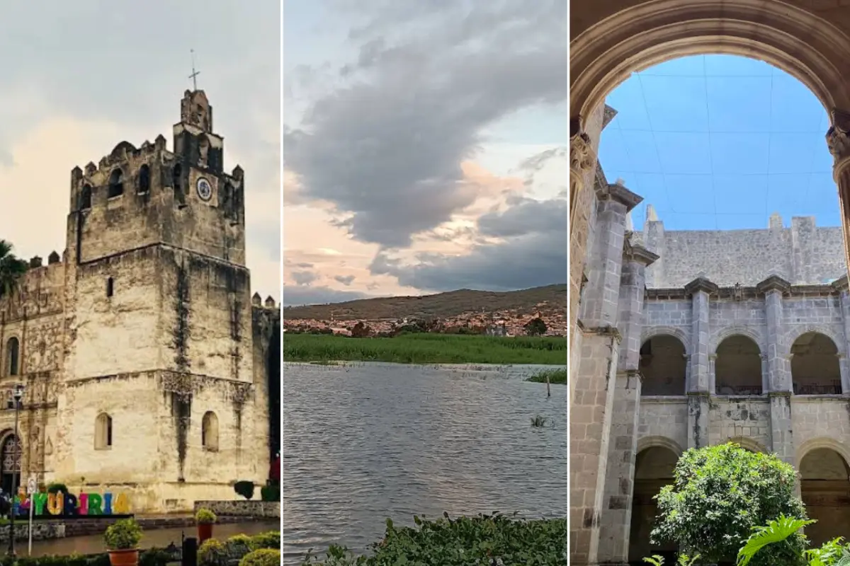 Pueblo Mágico de Yuriria. Foto: Google Maps (Fernando González, Carlos Duran, Lupita Juarez y gustavo ZM) | Canva