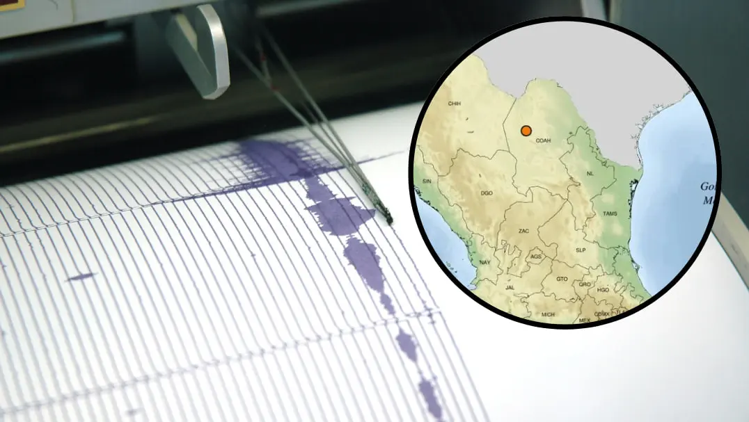 Se registró un nuevo sismo en Múzquiz. (Fotografía: Canva | Sismológico Nacional)