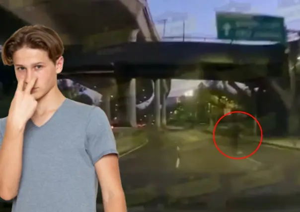 VIDEO | Hombre ataca autos desde un puente en Periférico en esta esta zona de CDMX
