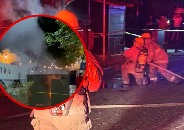 Incendio en el centro de Mérida deja sin luz varias cuadras a la redonda