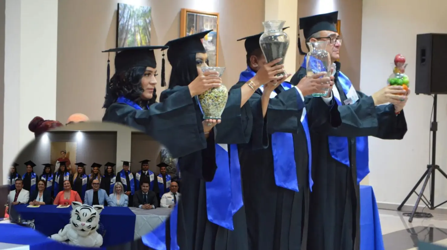 Foto: Especial | Personal de la DMSP y Policías Preventivos concluyen su preparación académica como licenciados en Derecho.