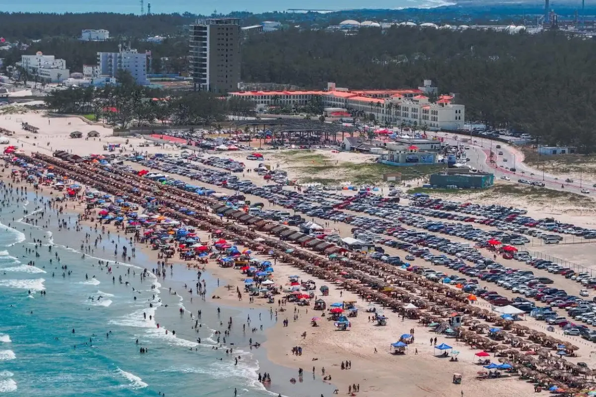Playa Miramar en ciudad Madero es el principal destino turístico de Tamaulipas. Foto: Carlos García