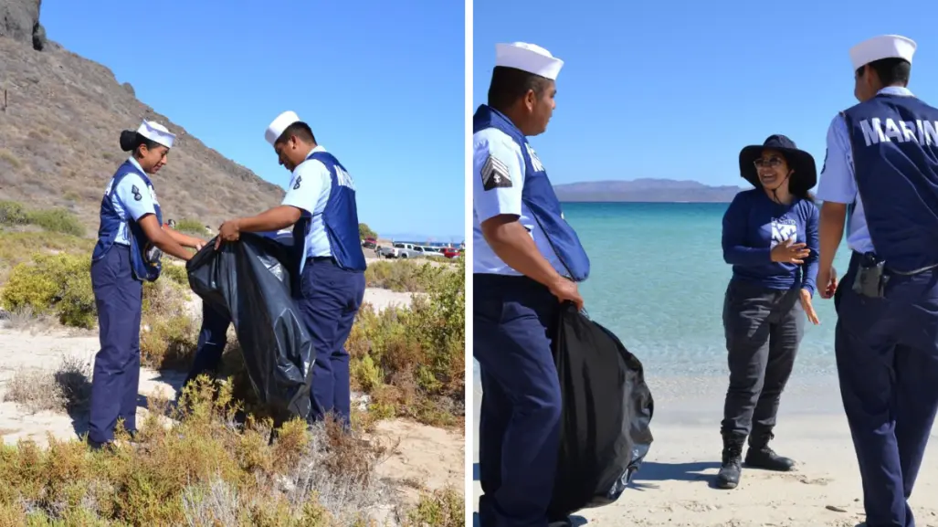 Marina se suma a Campaña Nacional de Limpieza de Playas en BCS