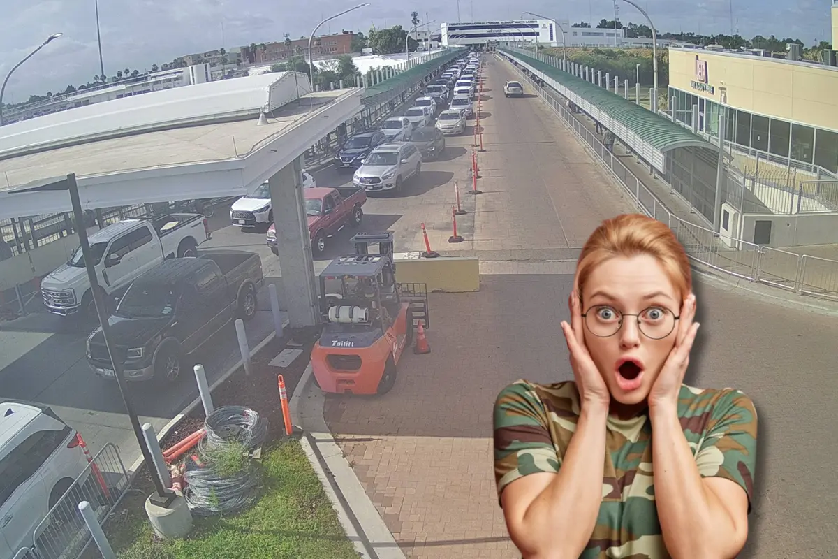 Fila en el puente Puerta Las Américas o puente Internacional I | Foto: Perla Herrera