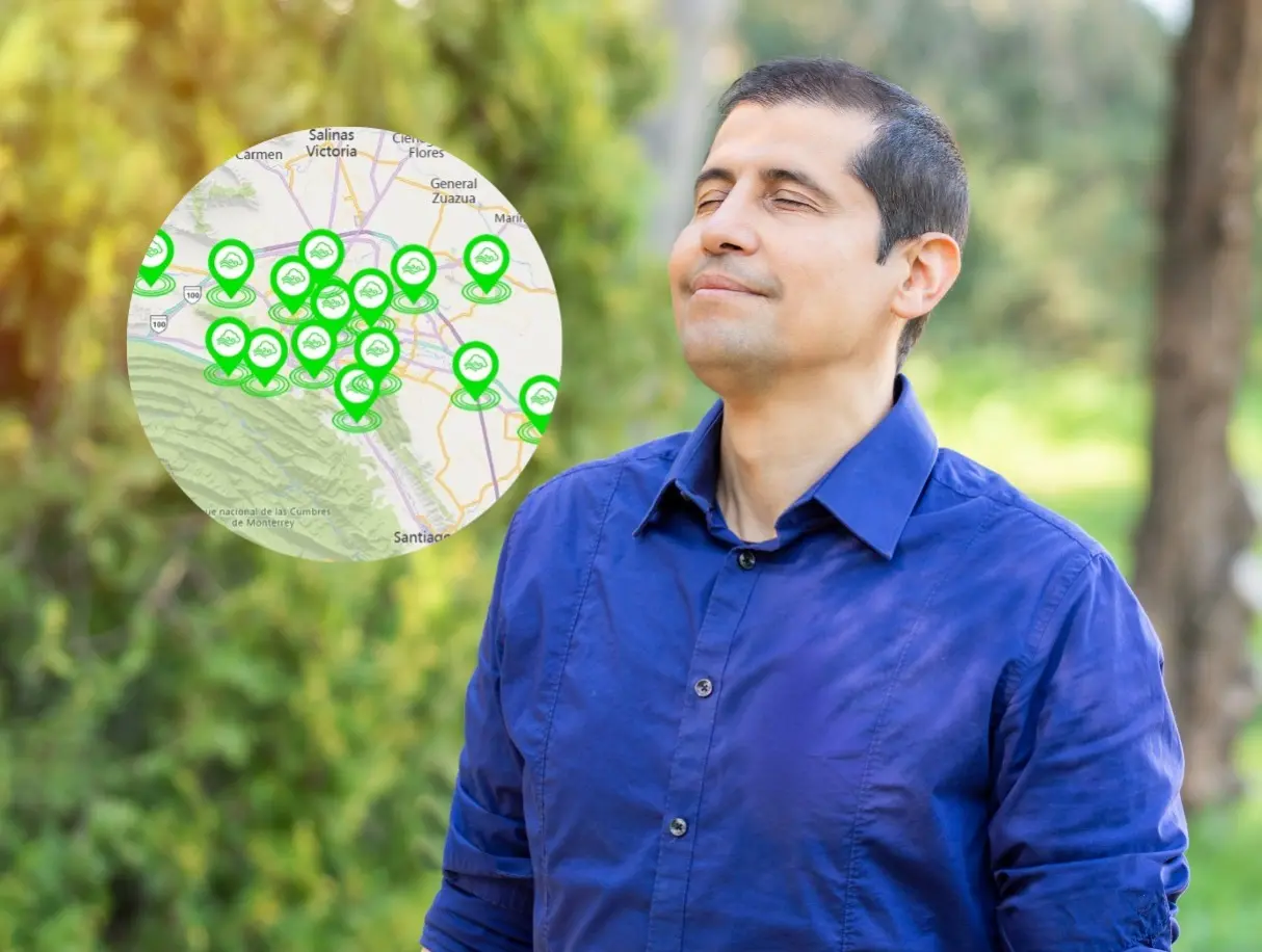 Por ahora en el área metropolitana de Monterrey, la calidad del aire buena representa un bajo riesgo de contaminación. Foto: Canva/SIMA.