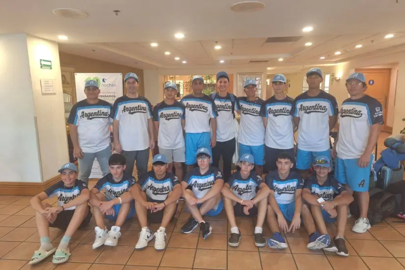 Selección de Argentina, ya en Ciudad Victoria | Foto; FB Liga De Béisbol Santa María De de Aguayo 