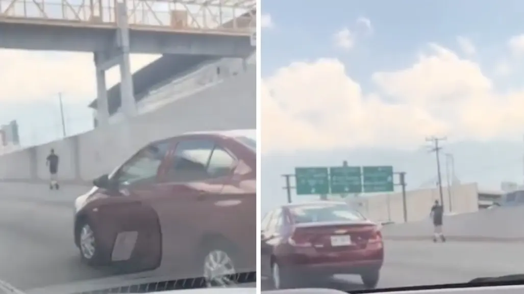VIDEO I Captan a joven circulando en scooter en plena avenida Gonzalitos