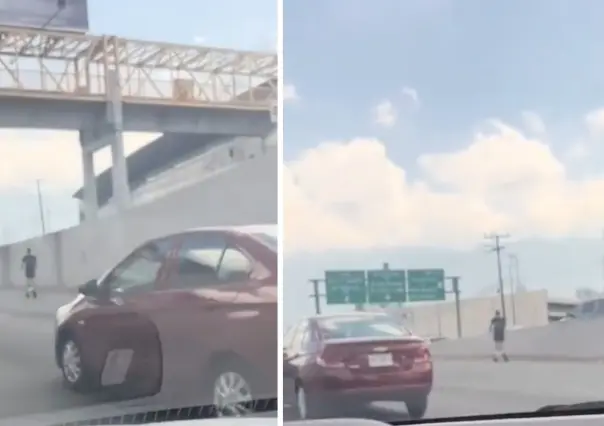 VIDEO I Captan a joven circulando en scooter en plena avenida Gonzalitos