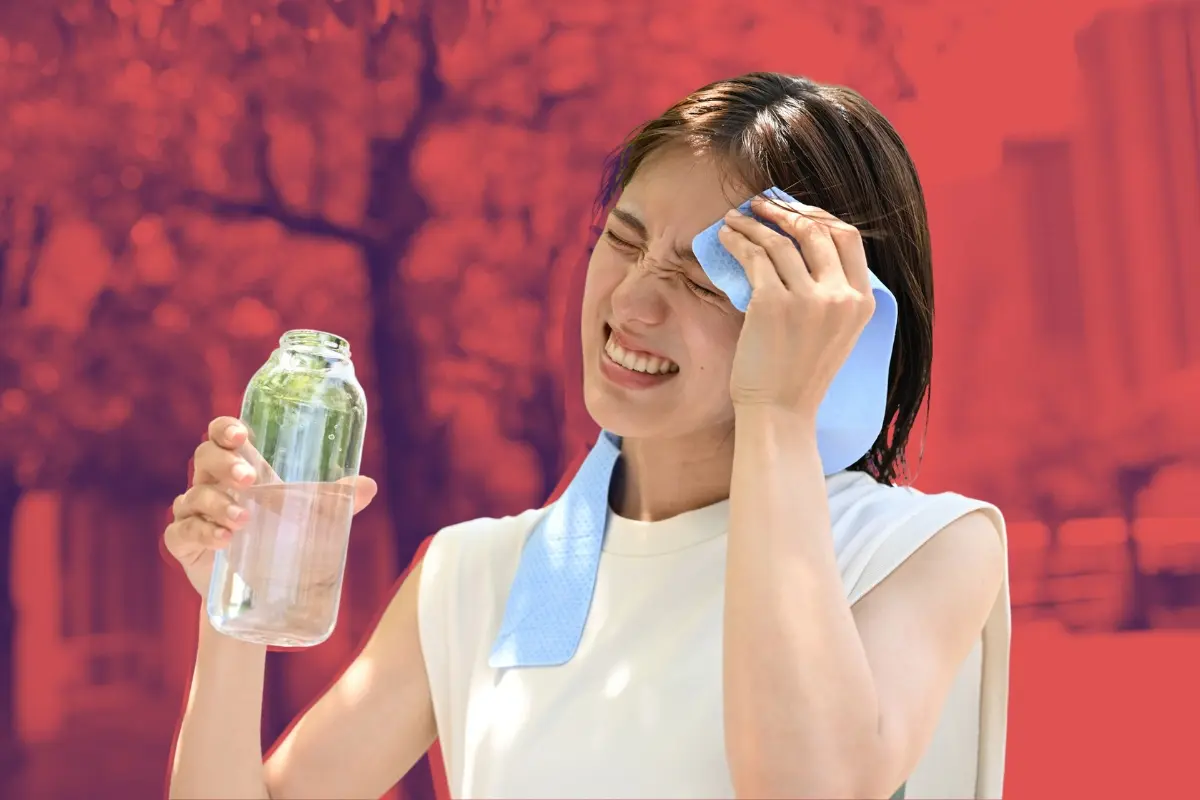 Una mujer con calor. Foto: Canva