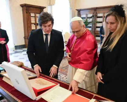 El Papa León XIV recibe a Javier Milei en el Vaticano