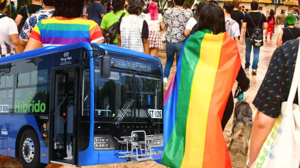 Reubicarán paraderos de Va y Ven por la Marcha del Orgullo LGBT+ en Mérida