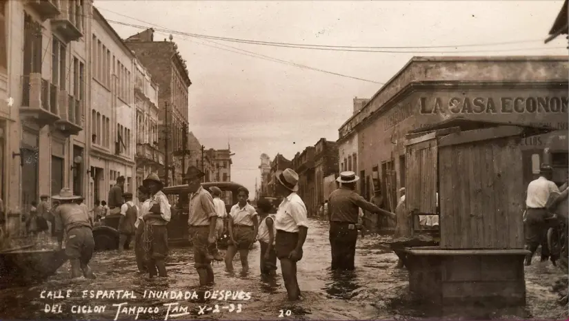 Tampico inundado 1933. FOTO|Archivo Historico de Tampico