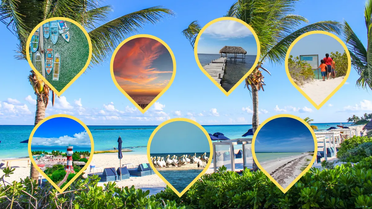 La costa de Yucatán está llena de rincones de playa para vacacionar Foto: Yucatán Turismo/Canva/Gaspar Emilio Segura/Roberto Guevara/Alfred Dish/Visit Mérida