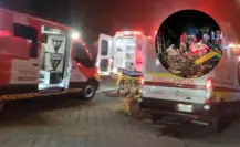 Vuelca camión con 21 personas abordo en Santiago , Nuevo León ; se dirigían a Matacanes