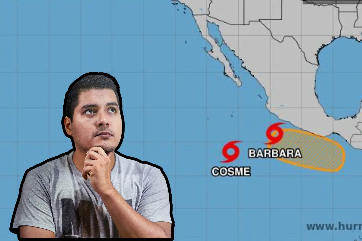 Bárbara y Cosme van por caminos diferentes, pero, al mismo tiempo, en el Pacífico Mexicano. ¿Qué le depara a Baja California Sur. Foto: Clima Sudcaliforniniano | Canva.