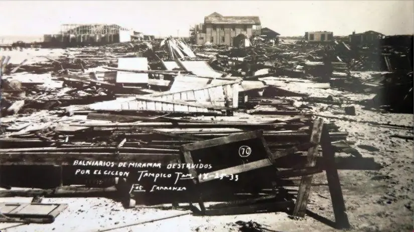 Tampico destruiro en 1933. FOTO | México en Fotos.