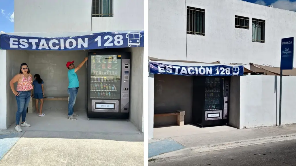 Mérida: Se viraliza paradero del Va y Ven en Los Héroes con máquina de botanas