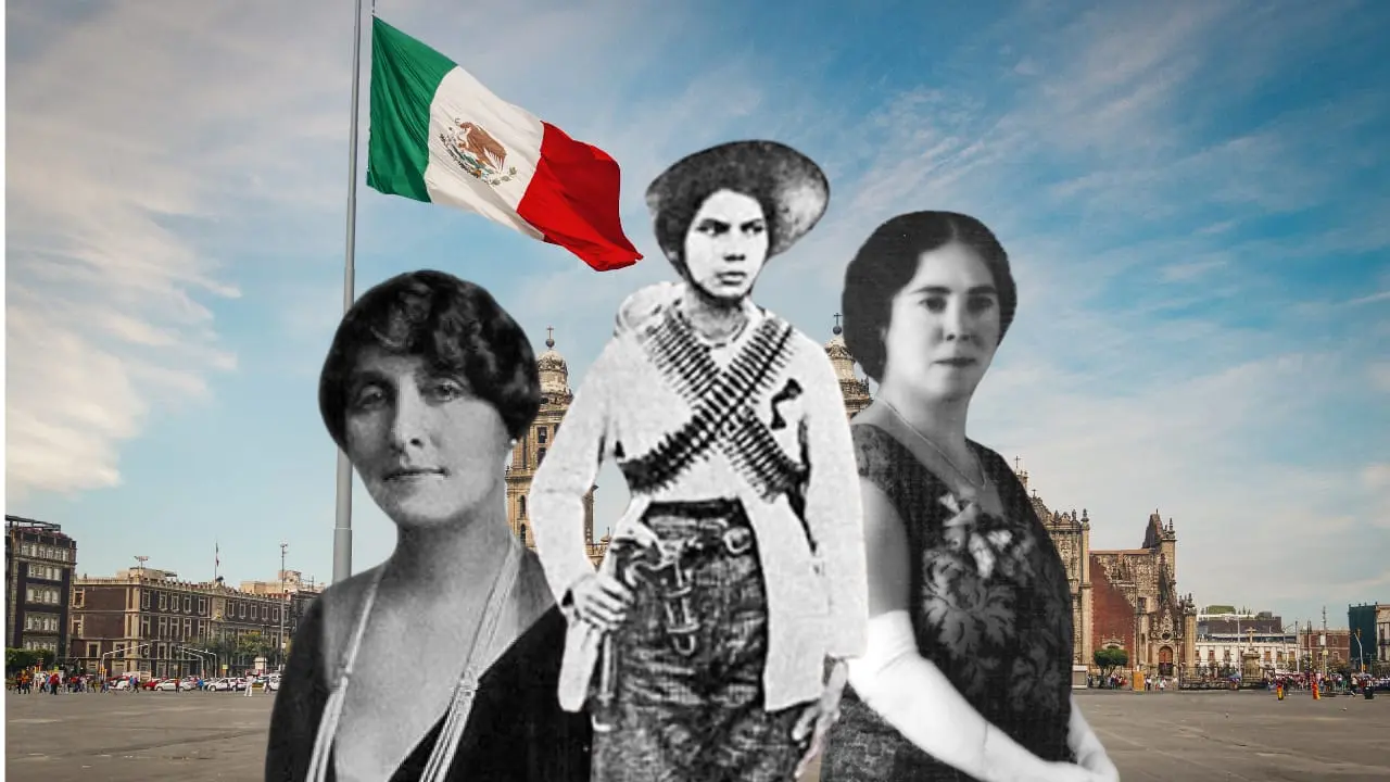 3 mujeres duranguenses que hicieron historia en la Revolución Mexicana | de izquierda a derecha: Juana Belén, Valentina Ramírez y Hermila Galindo.