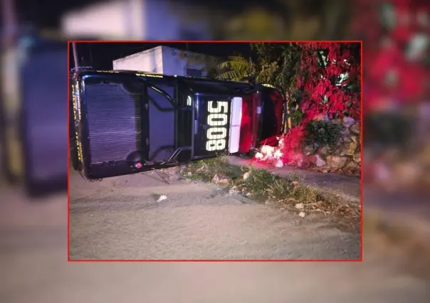 Policías de la SSP protagonizan un accidente en el sur de Mérida