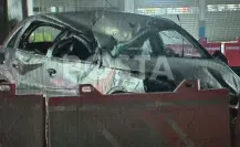 Auto choca contra las obras del metro en Apodaca y deja un herido
