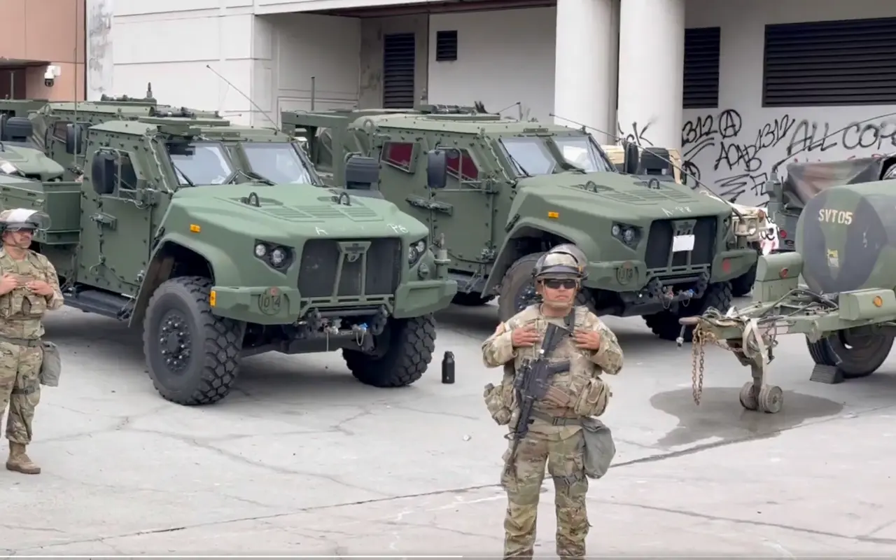 Elementos de la Guardia Nacional de EEUU. Captura de pantalla: X (@IRT_Media)