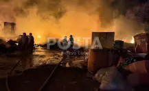 VIDEO | Incendio consume recicladora en Guadalupe