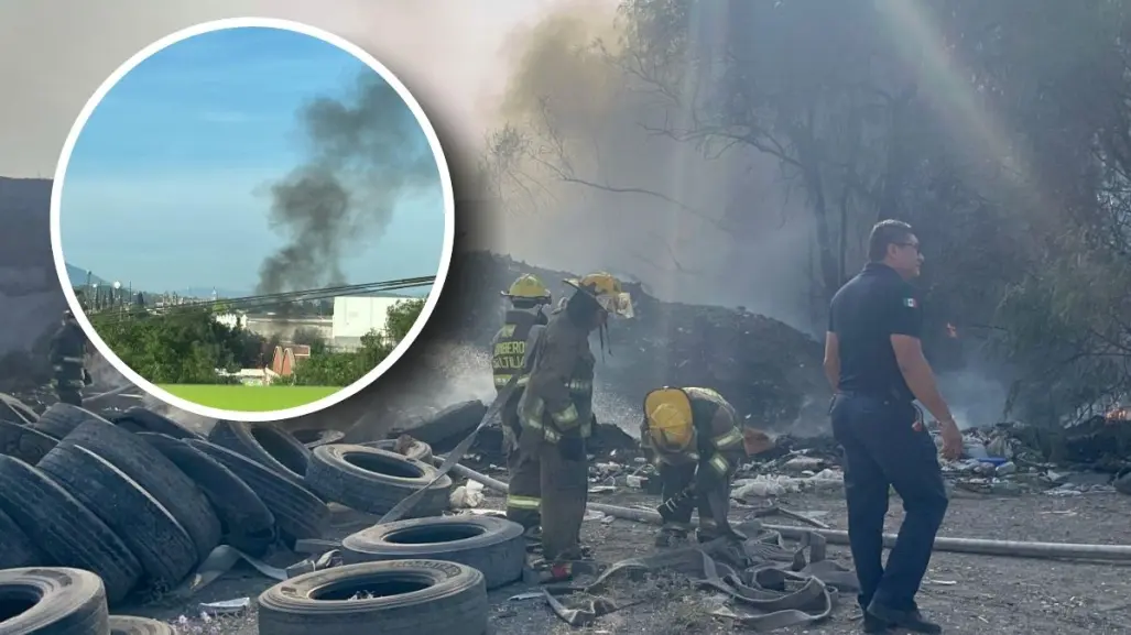 Recicladora en Vito Alessio vuelve a incendiarse en Saltillo, desata preocupación vecinal