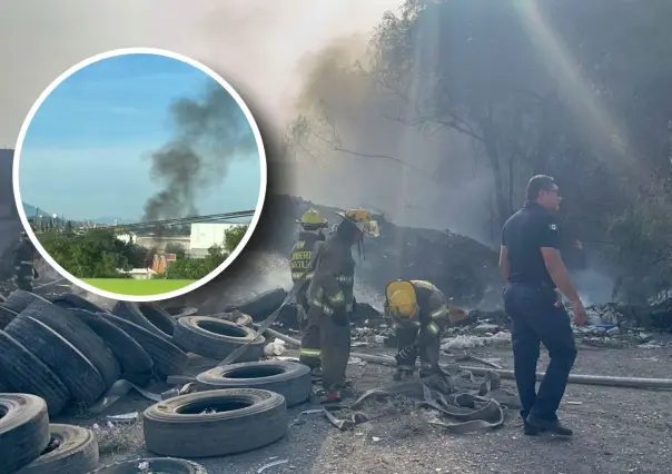 Recicladora en Vito Alessio vuelve a incendiarse en Saltillo, desata preocupación vecinal