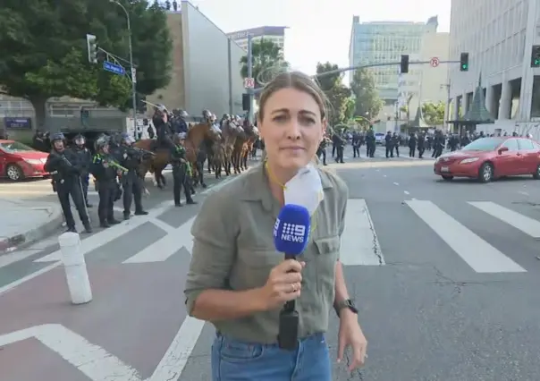 VIDEO | Reportera fue herida mientras cubría manifestaciones en Los Ángeles, California