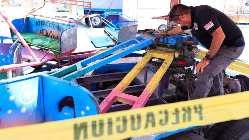 Revisan juegos mecánicos en Expo Guadalupe tras incidente con dos lesionados