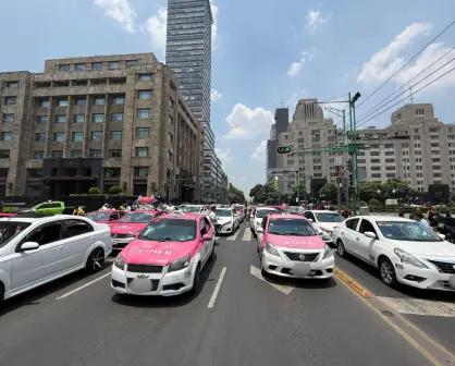 Taxistas de la CDMX se manifiestan exigiendo condonación de fotomultas