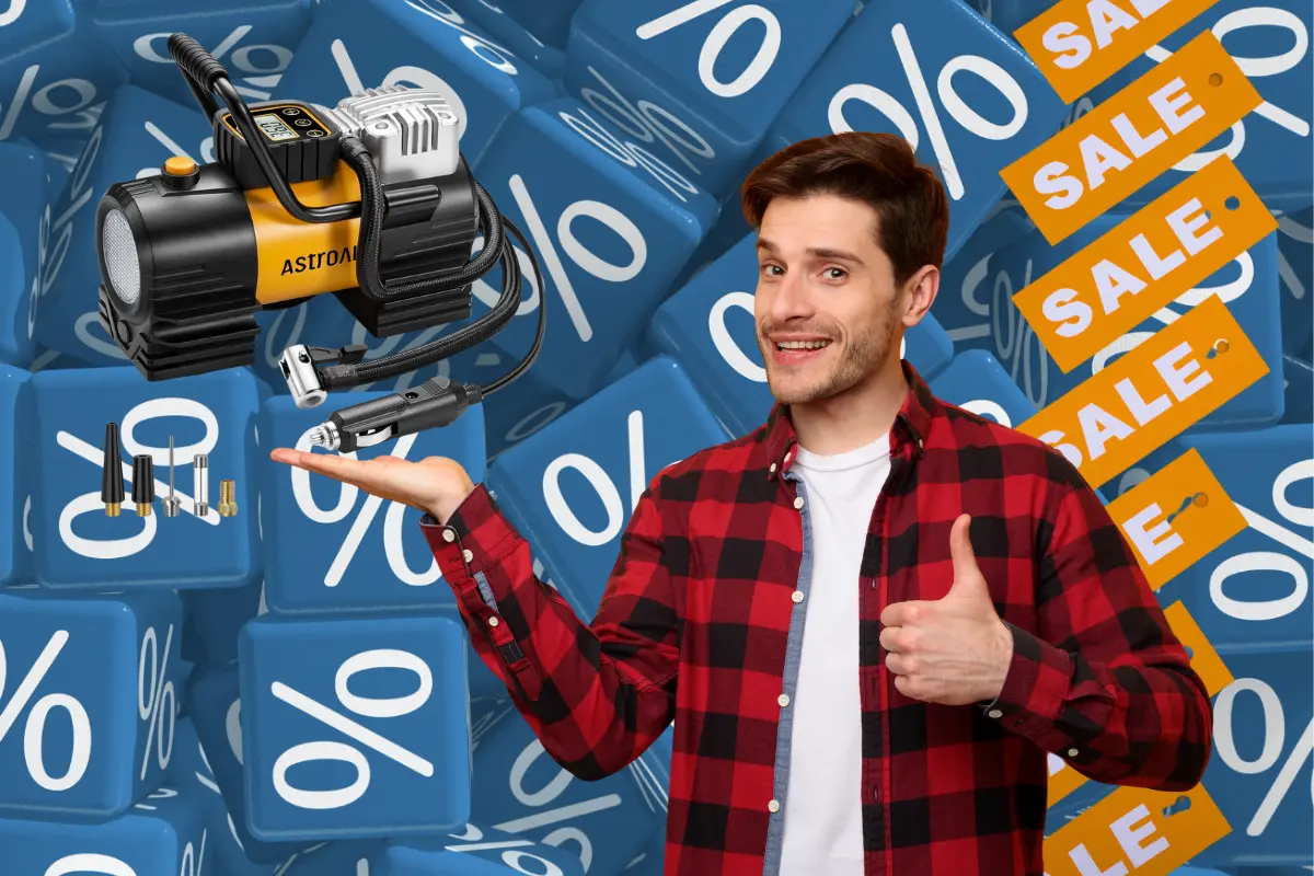El inflador de llantas que tiene Amazon en oferta es una herramienta útil, no solo para los neumáticos del carro, también para la bicicleta o la moto. Foto: Canva | Amazon