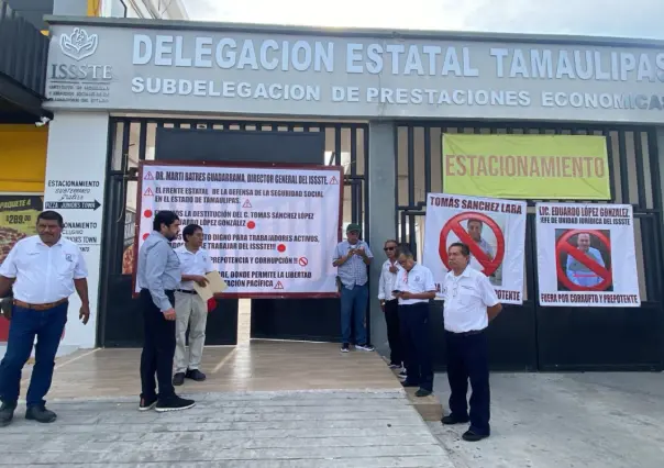 Jubilados del ISSSTE y del IPSSET cumplen y cierran instalaciones de prestaciones en Tamaulipas