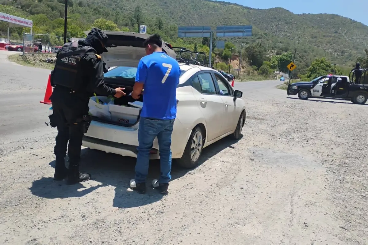 Un elemento de seguridad en el operativo Muralla. Foto: Fuerza Civil