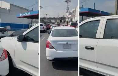 VIDEO I Camioneta sin conductor choca a automóvil en Ruiz Cortines