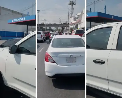 VIDEO I Camioneta sin conductor choca a automóvil en Ruiz Cortines