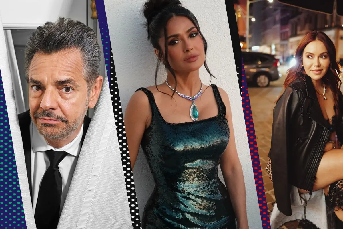 Artistas mexicanos aparecieron para aconsejar a sus paisanos durante las redadas de ICE. FOTO: CANVA/IG: @ederbez, @salmahayek y @chiquis