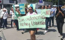 Académicos protestan contra la prórroga del rector de la UV en Veracruz