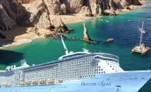 Así fue la llegada del crucero gigante a Los Cabos con miles de turistas a bordo