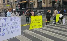Trabajadores del Poder Judicial de CDMX protestan en Eje Central por mejores condiciones laborales