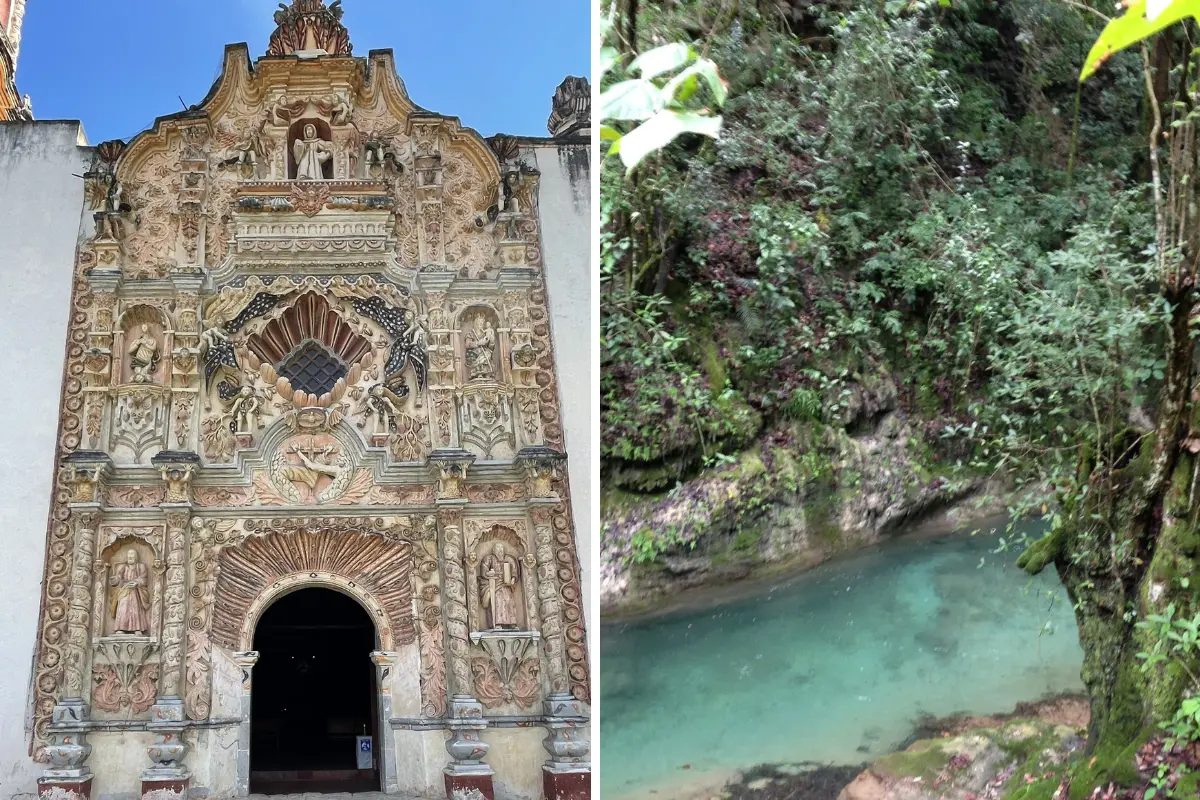 Iglesia barroca y río de agua tibia. Foto: @Pinquirrous | Canva