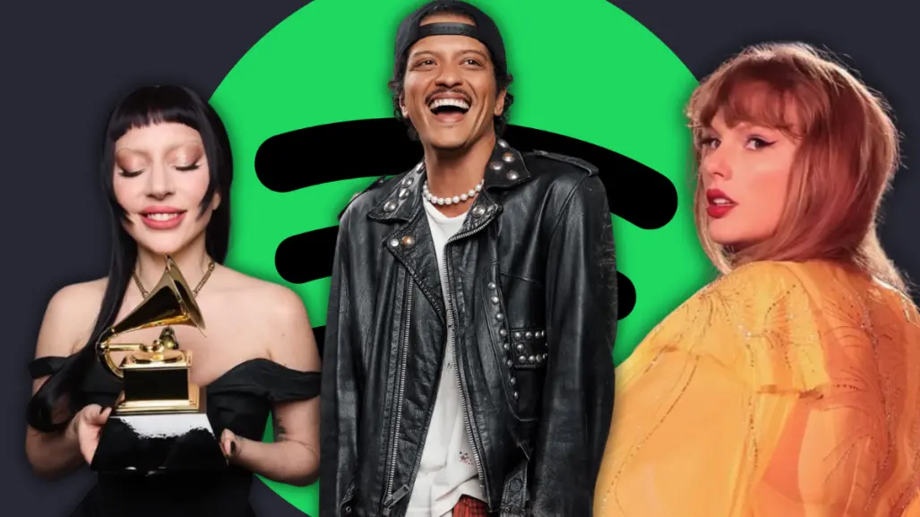 Bruno Mars, Taylor Swift, Lady Gaga y más: los artistas que rompen récords en Spotify este 2025
