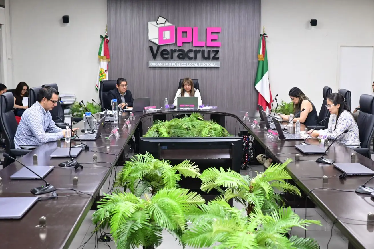 Sesión del OPLE Veracruz. Foto: X (@ople_Ver)