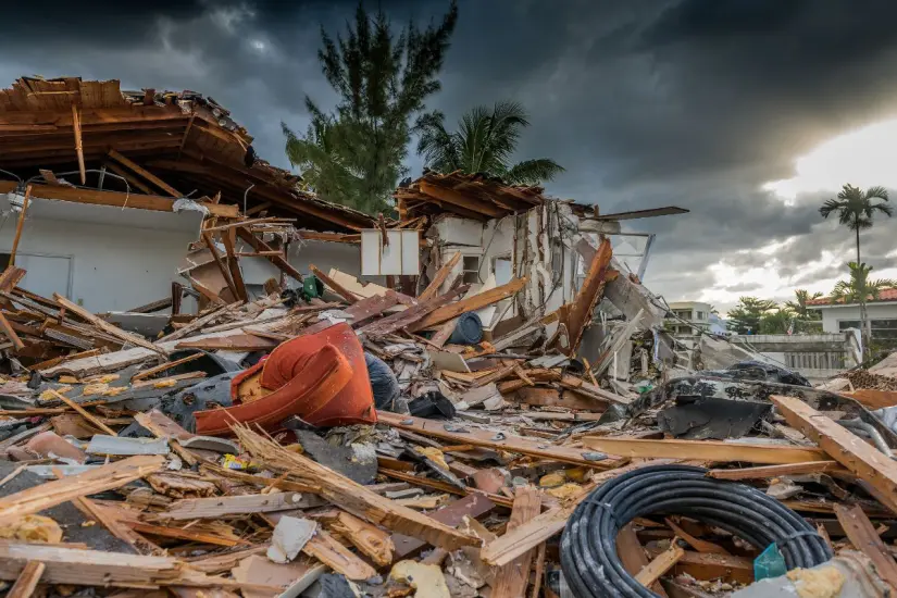 Imagen ilustrativa de la destrucción ocasionada por un huracán categoría 3. Foto: Canva