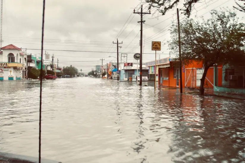 Inundaciones ocasionadas por un huracán. Foto: Huracanes del Caribe