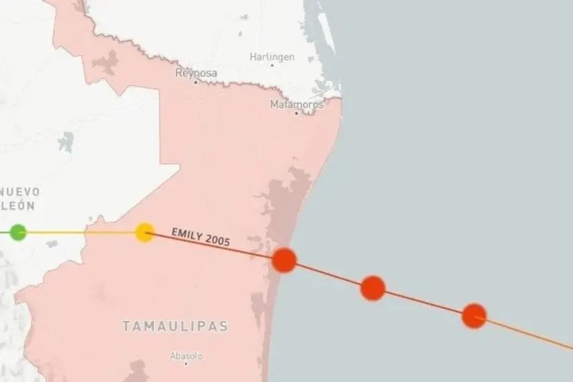 Trayectoria del huracán Emily en 2005. Foto: Huracanes del Caribe