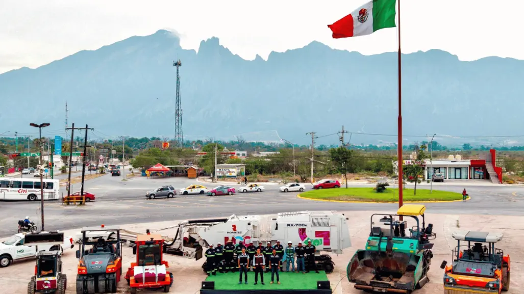 ¡Adiós baches! Manuel Guerra adquiere tren de pavimentación para García