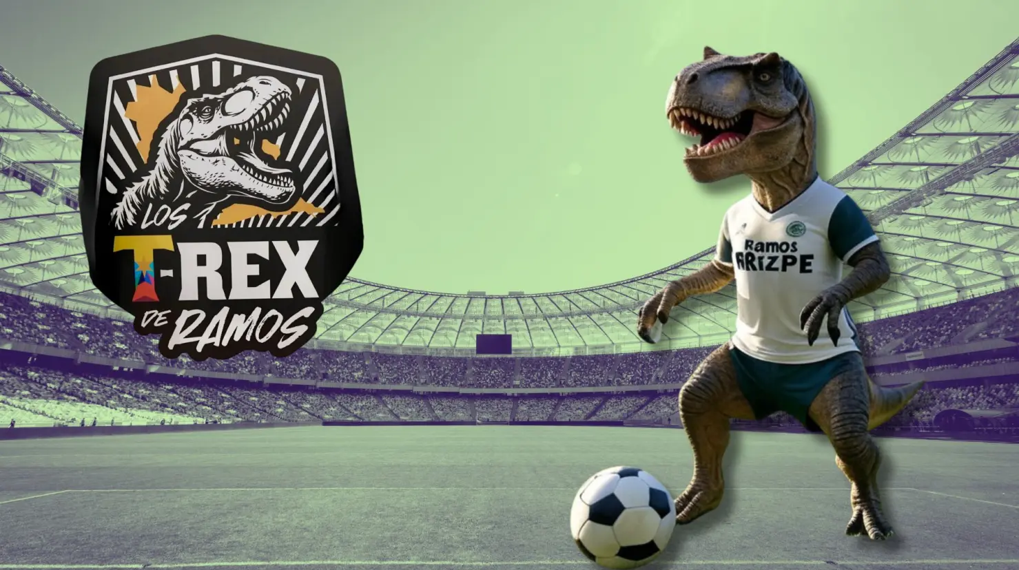 El equipo de futbol se llamará Los T-Rex de Ramos. (Fotografía: Grok | Gobierno de Ramos Arizpe)